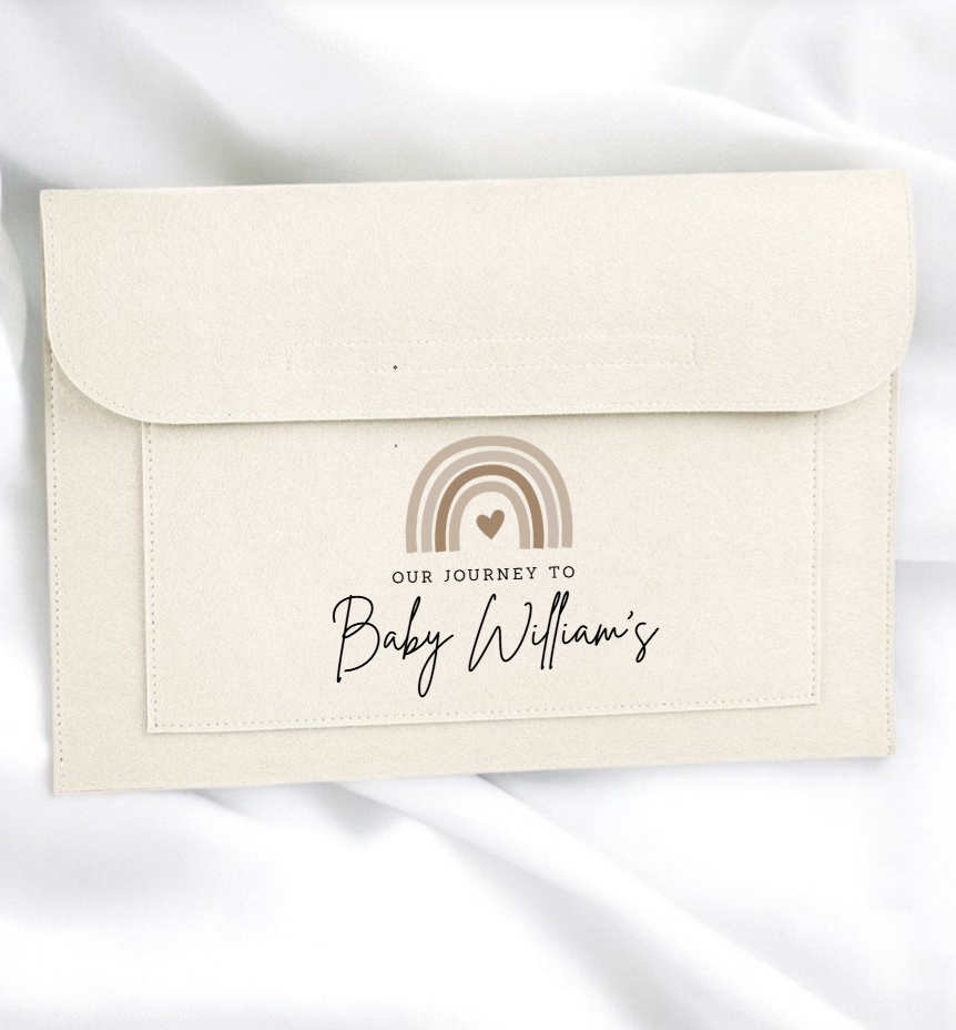 IVF Document Folder, The Journey To Baby, Rainbow Design