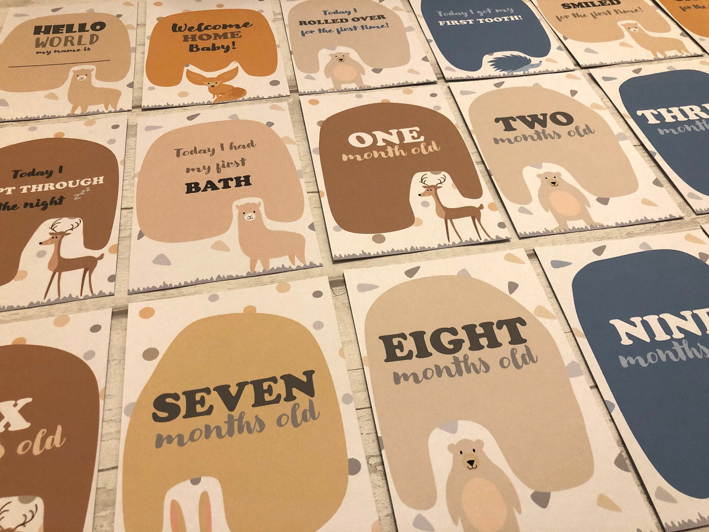 New Baby Keepsake Milestone Cards for Baby Shower Gift