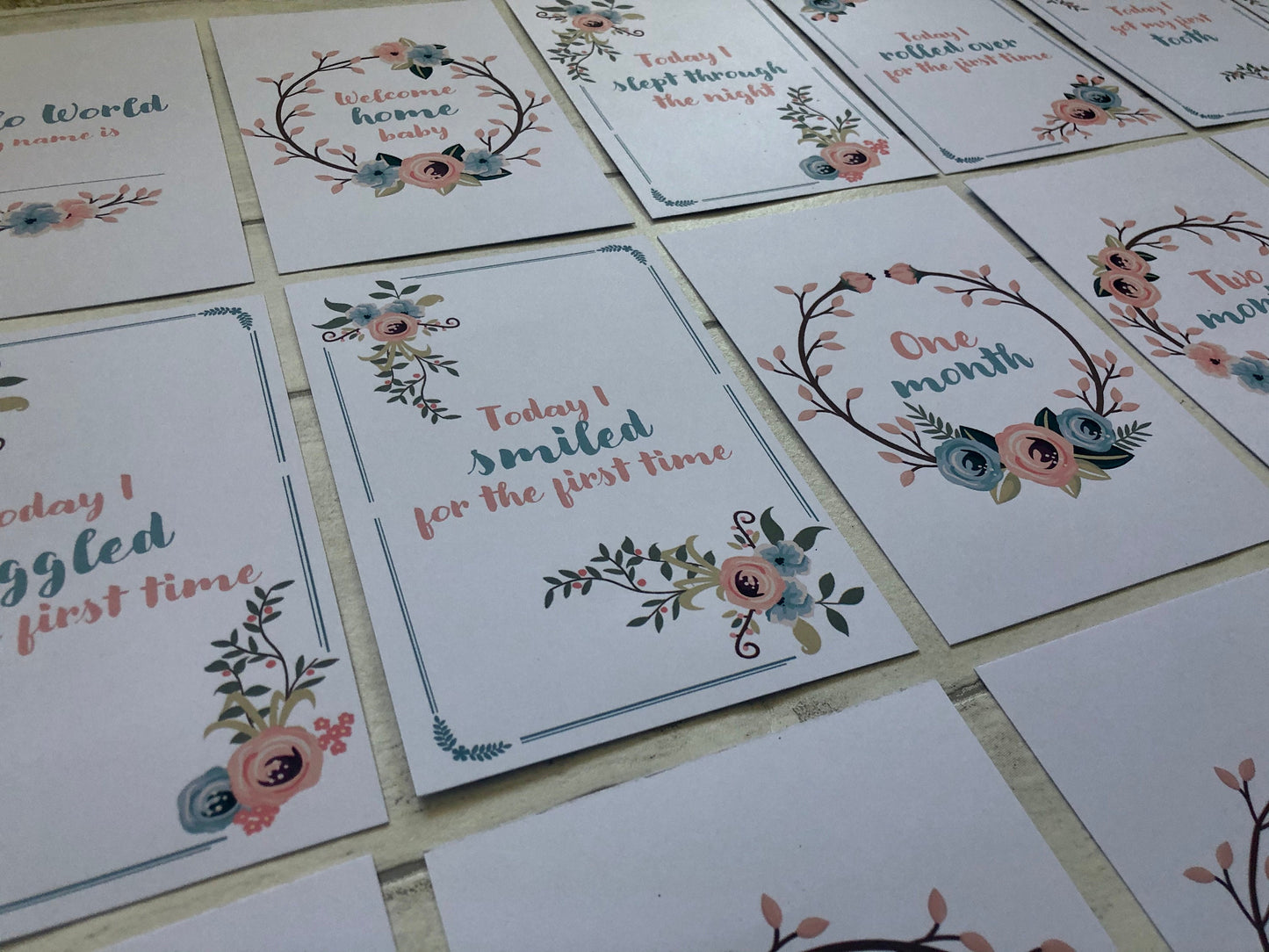 Milestone Cards for Baby Shower and Newborn Gifts Keepsake Present for New Parents