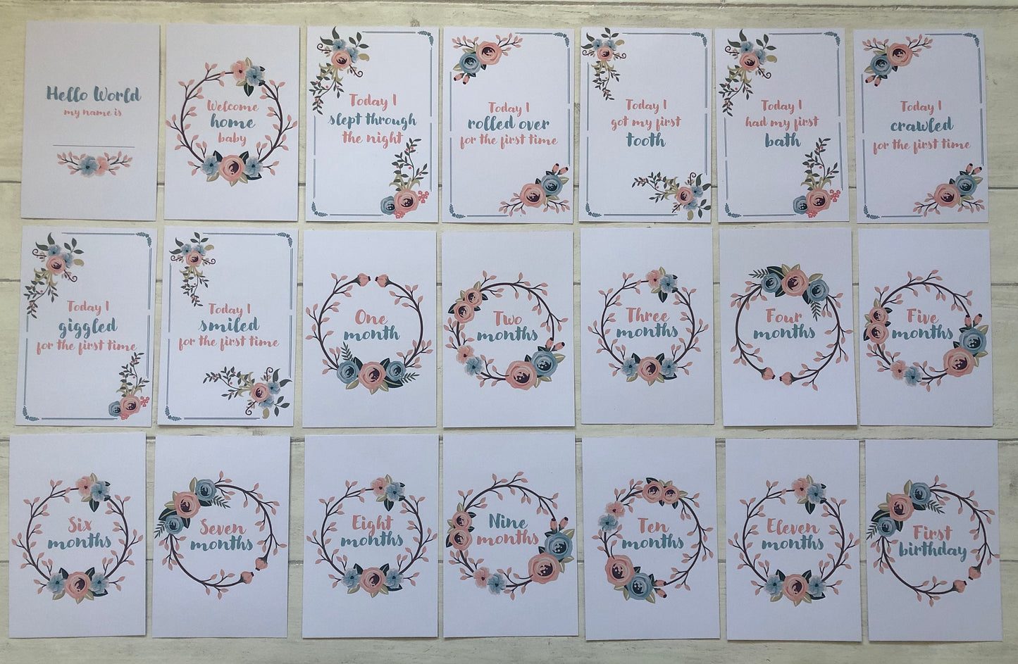 Milestone Cards for Baby Shower and Newborn Gifts Keepsake Present for New Parents