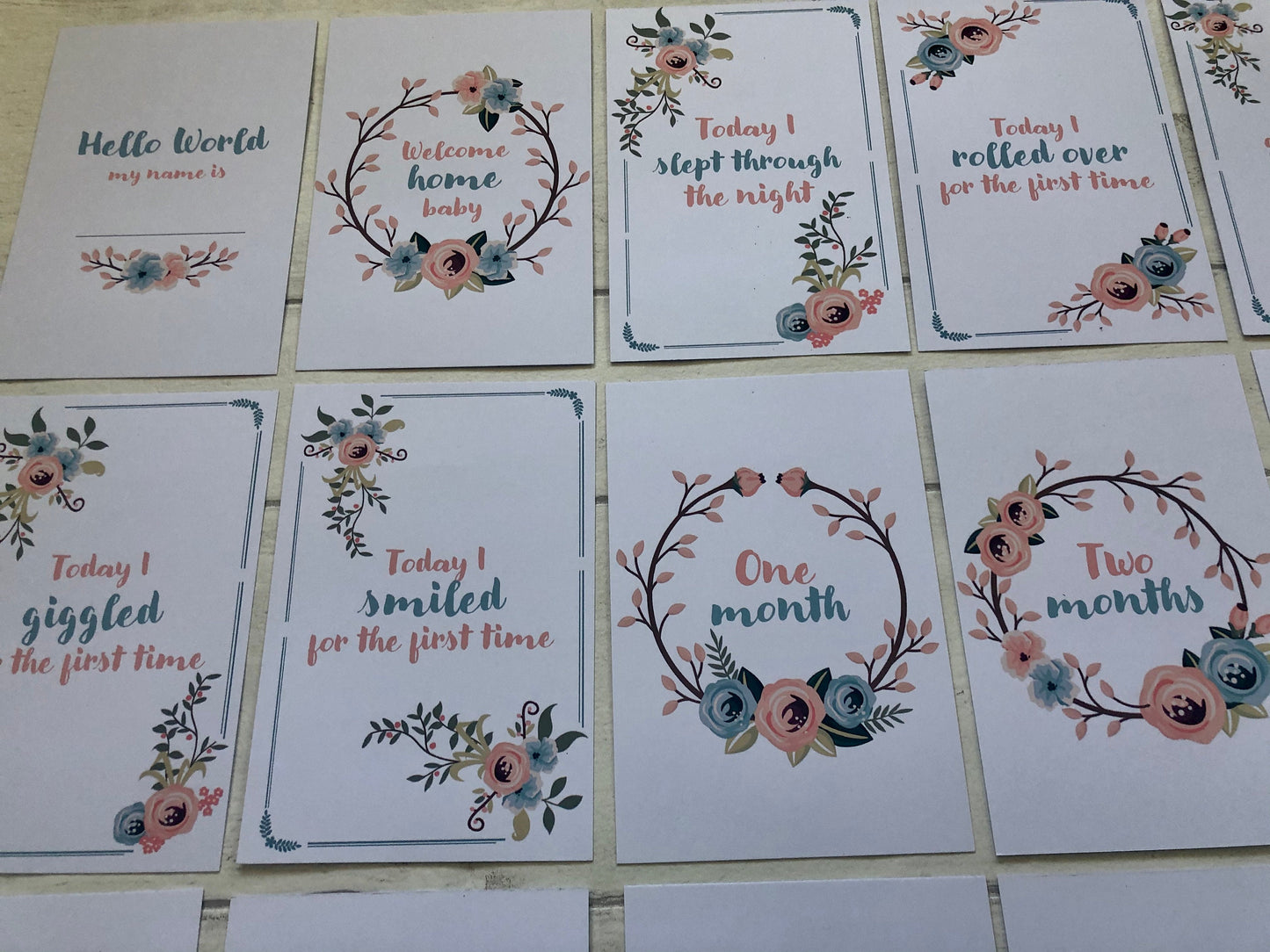 Milestone Cards for Baby Shower and Newborn Gifts Keepsake Present for New Parents