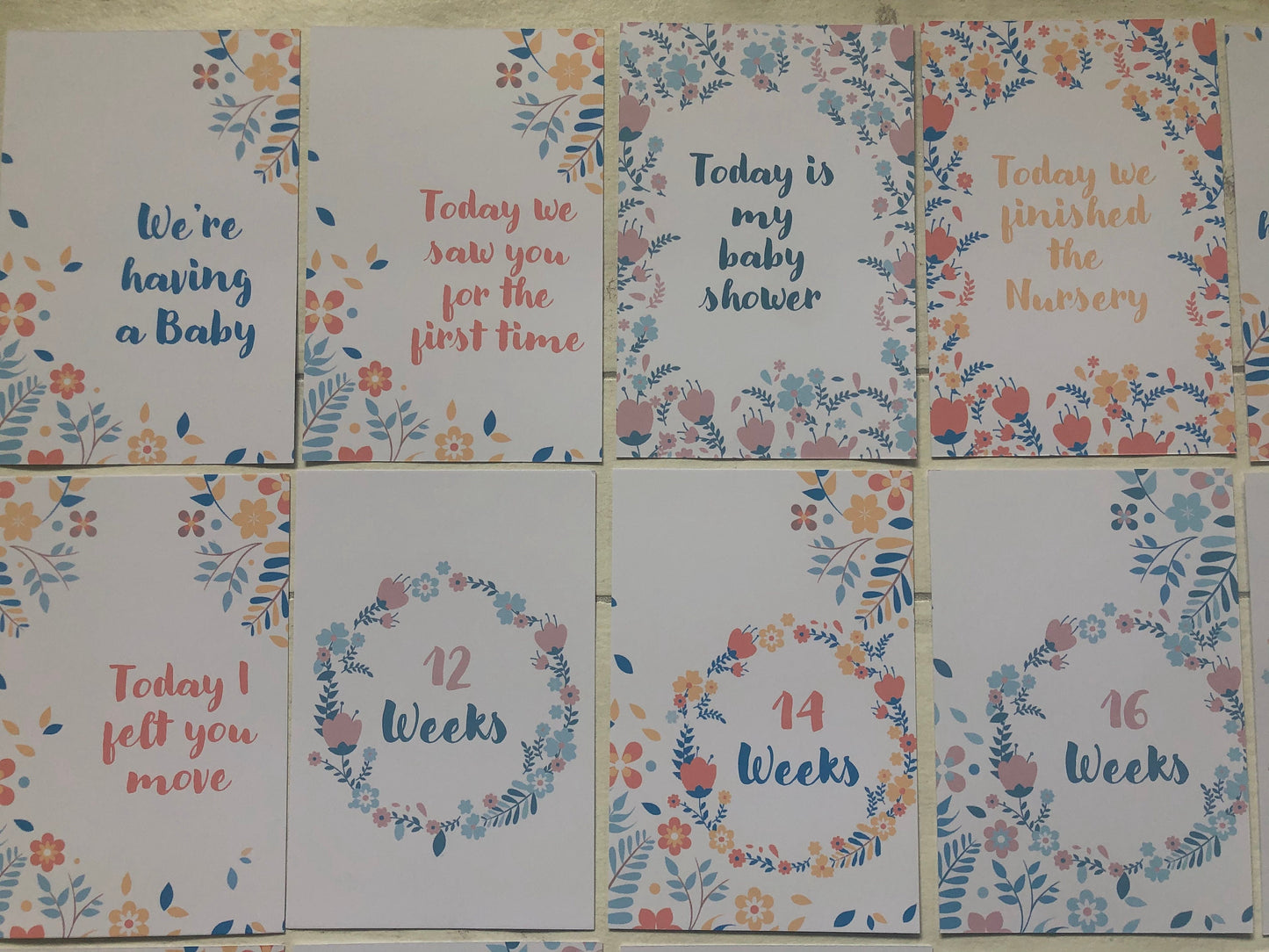 Pregnancy Milestone Cards | Pregnancy Gift | Mum to be gift |Milestone cards | Pregnancy Announcement | Floral