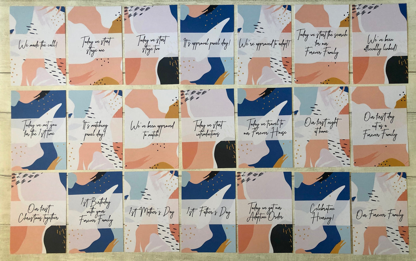 Tropicana Adoption Milestone Cards
