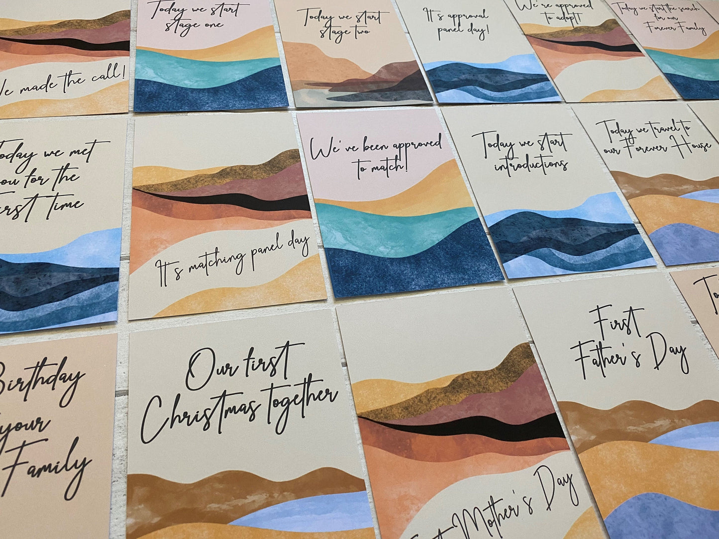 Beach Milestone Adoption Cards