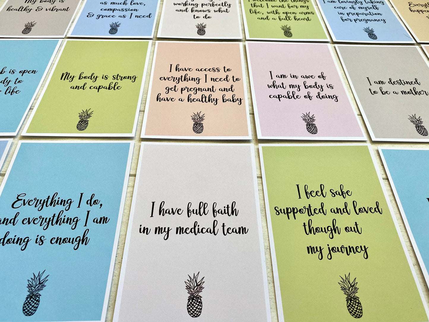 Pineapple Fertility Affirmation Cards