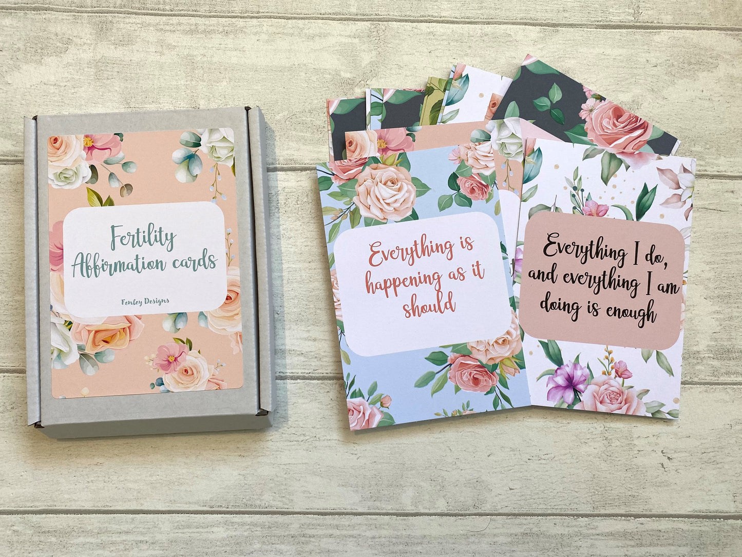 Floral Fertility Affirmation Cards