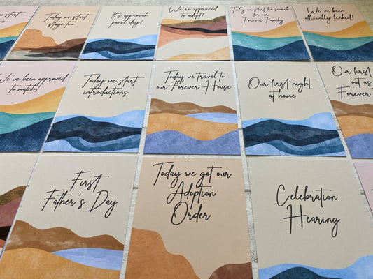 Beach Milestone Adoption Cards