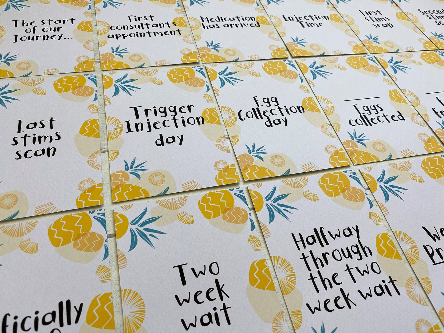 Pineapples IVF IUI ICSI Milestone Cards