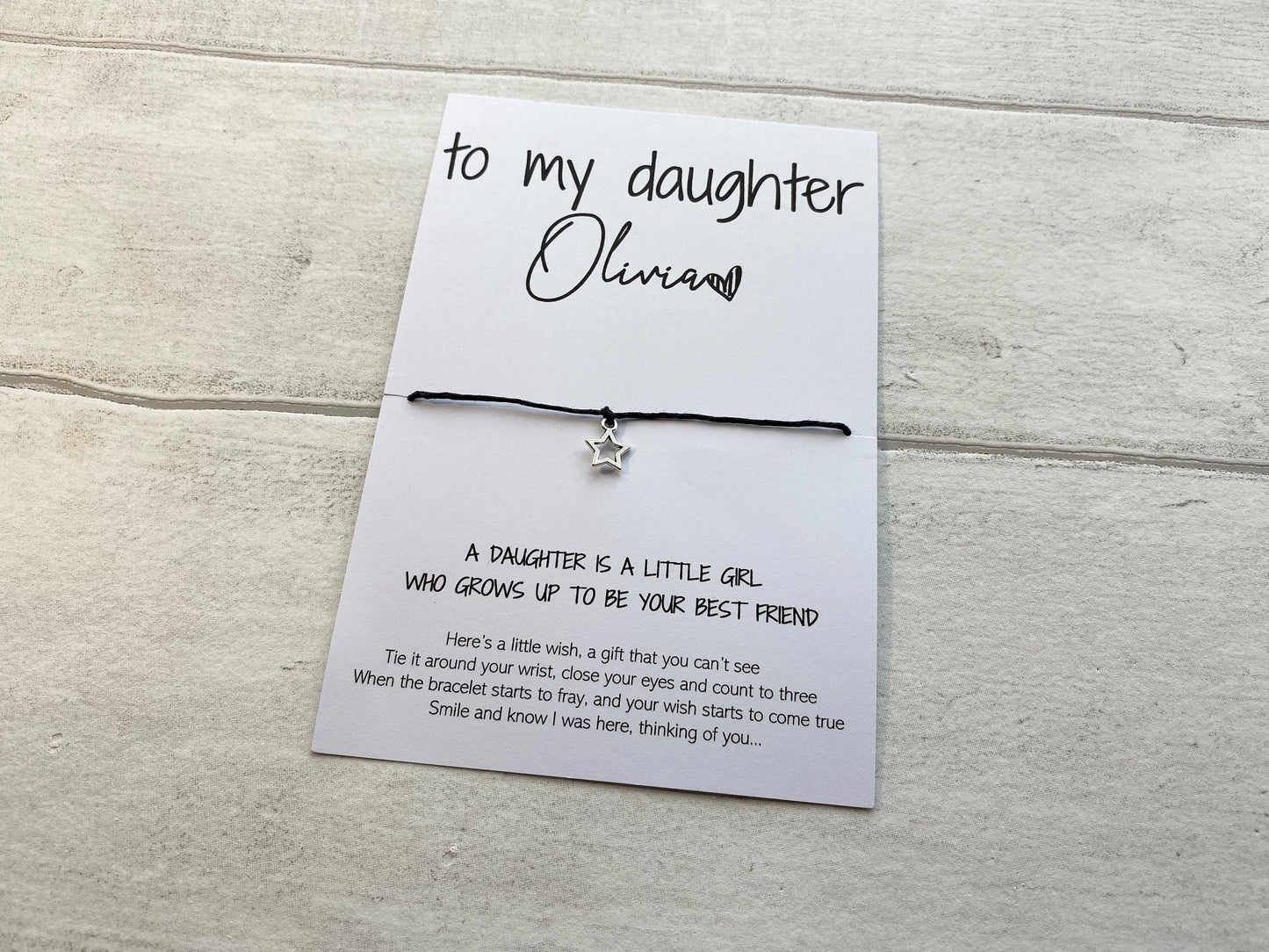 Wish Bracelet for Daughter - Ideal Gift for Birthday, Christmas, and Special Occasions