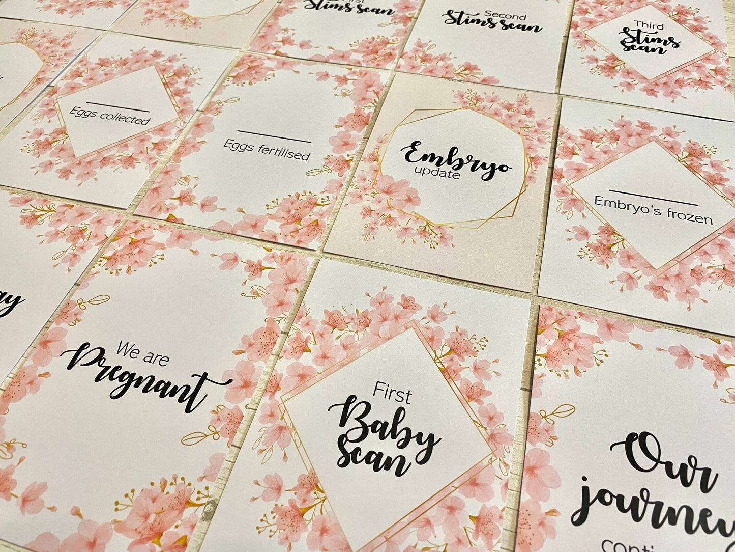 Blossom IVF IUI ICSI Milestone Cards