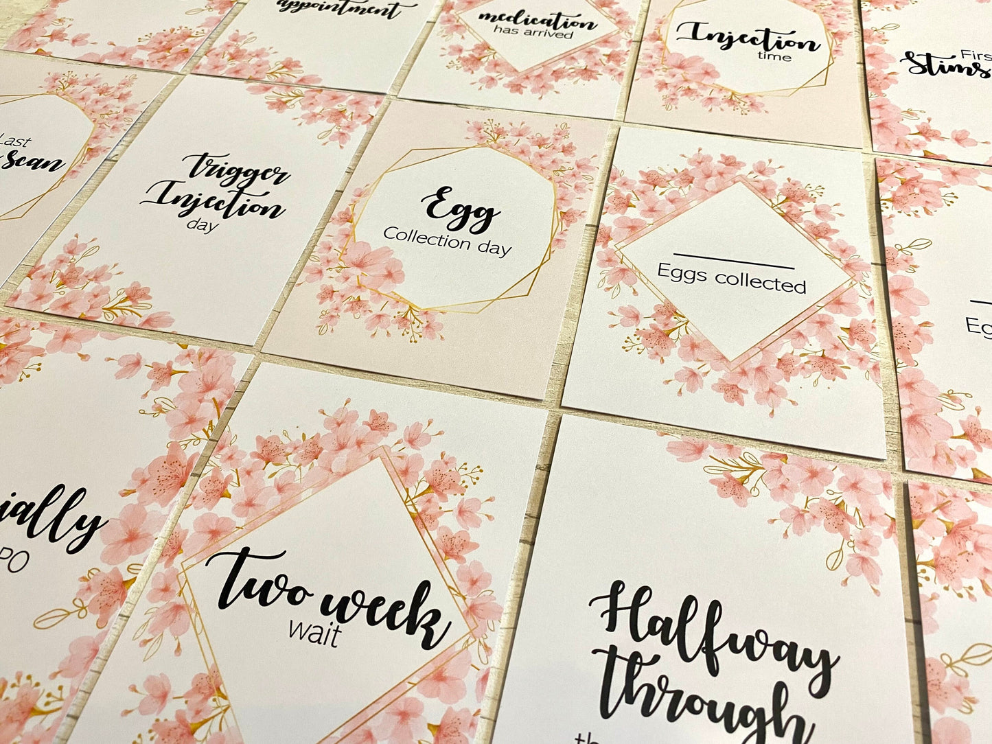 Blossom IVF IUI ICSI Milestone Cards