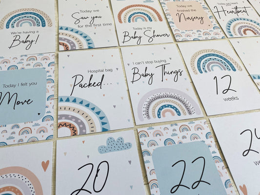 Rainbow Pregnancy Milestone Cards