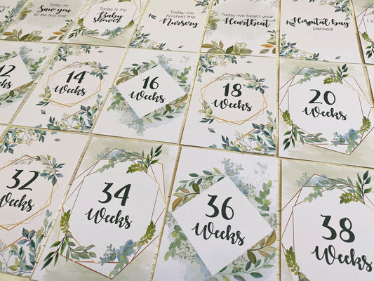 Pregnancy Milestone Cards | Pregnancy Gift | Mum to be gift |Milestone cards | Pregnancy Announcement | Autumn