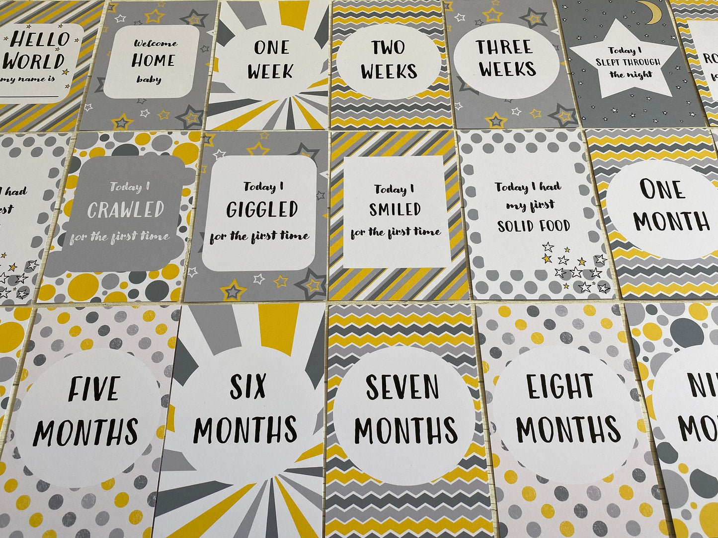 Baby Milestone Cards for Newborn Gift, Keepsake for Parents, Baby Shower Present