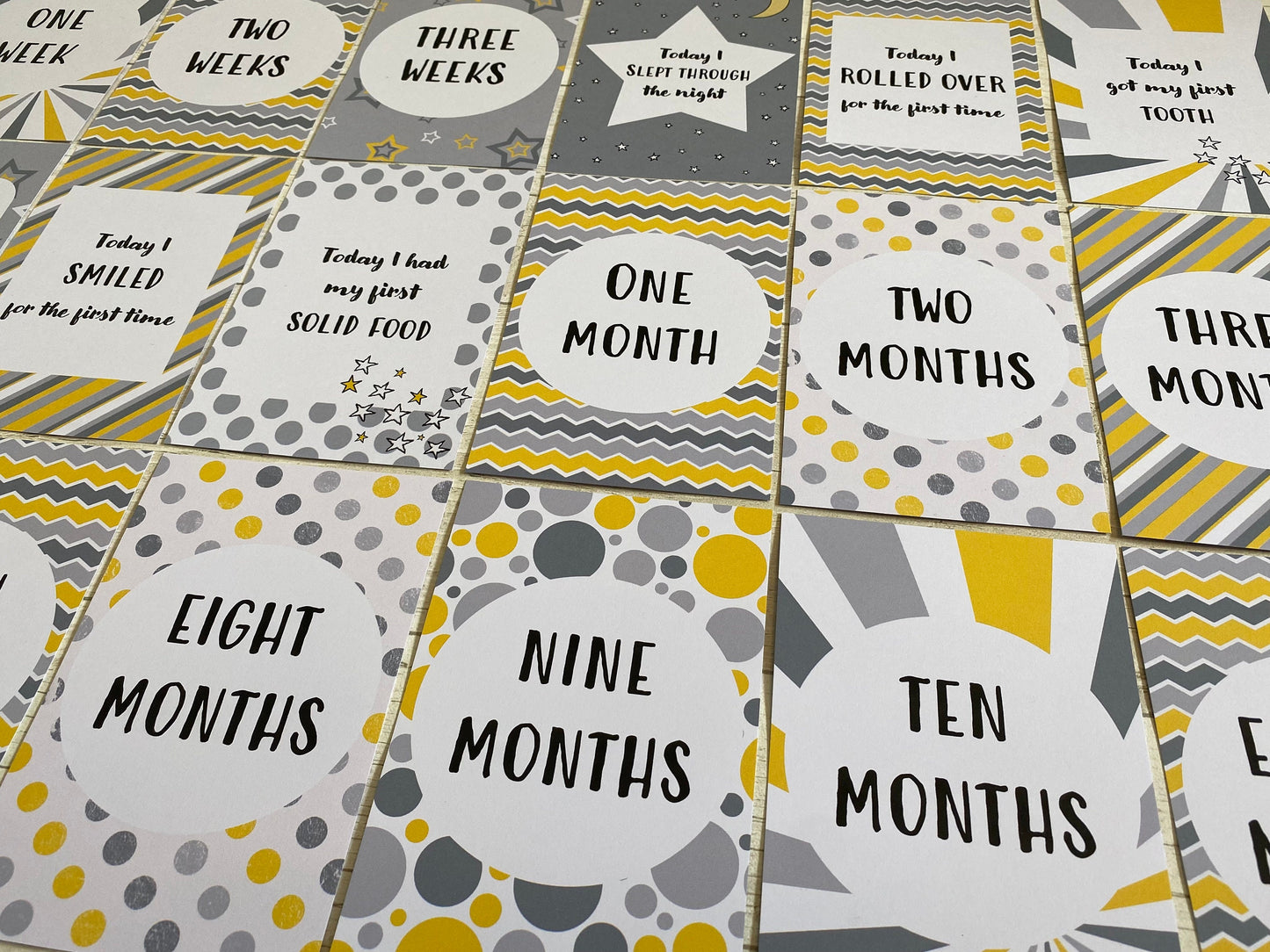 Baby Milestone Cards for Newborn Gift, Keepsake for Parents, Baby Shower Present