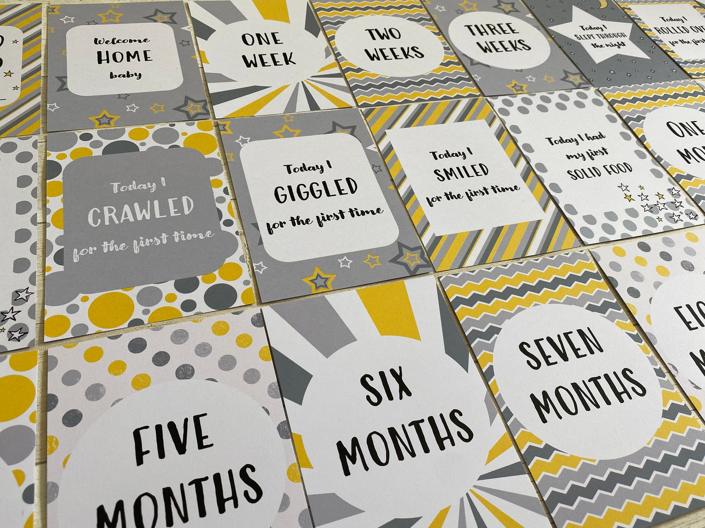 Baby Milestone Cards for Newborn Gift, Keepsake for Parents, Baby Shower Present