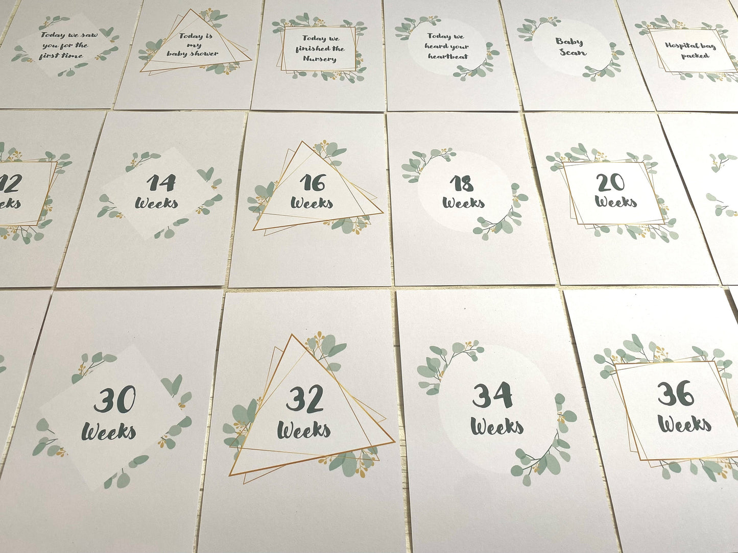 Pregnancy Milestone Cards | Pregnancy Gift | Mum to be gift |Milestone cards | Pregnancy Announcement | Botanical
