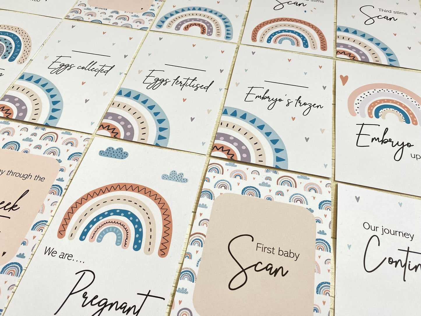 Rainbows IVF IUI ICSI Milestone Cards