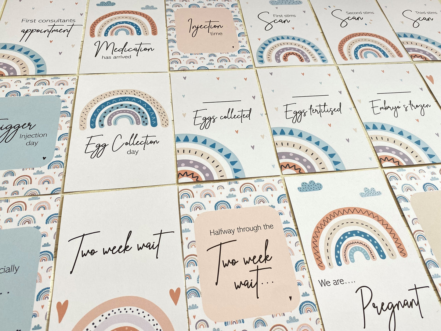 Rainbows IVF IUI ICSI Milestone Cards