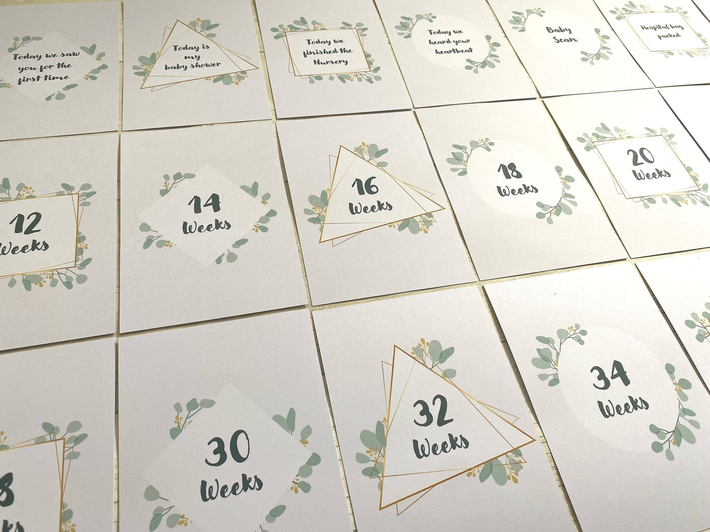 Pregnancy Milestone Cards | Pregnancy Gift | Mum to be gift |Milestone cards | Pregnancy Announcement | Botanical