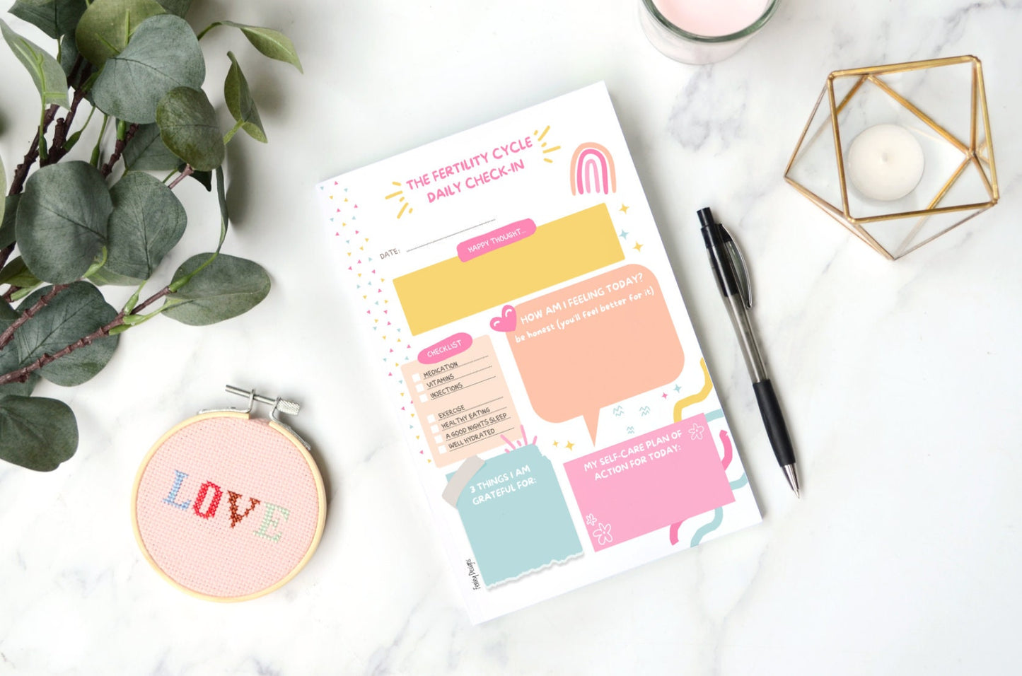 IVF Daily Journal Planner for Fertility Tracking and Positive Journey