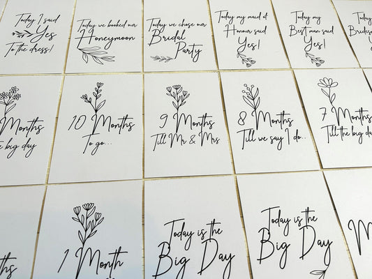 Wedding Milestone Cards | Engagement gifts | Engagement keepsake | Bride to Be | Wedding Keepsakes
