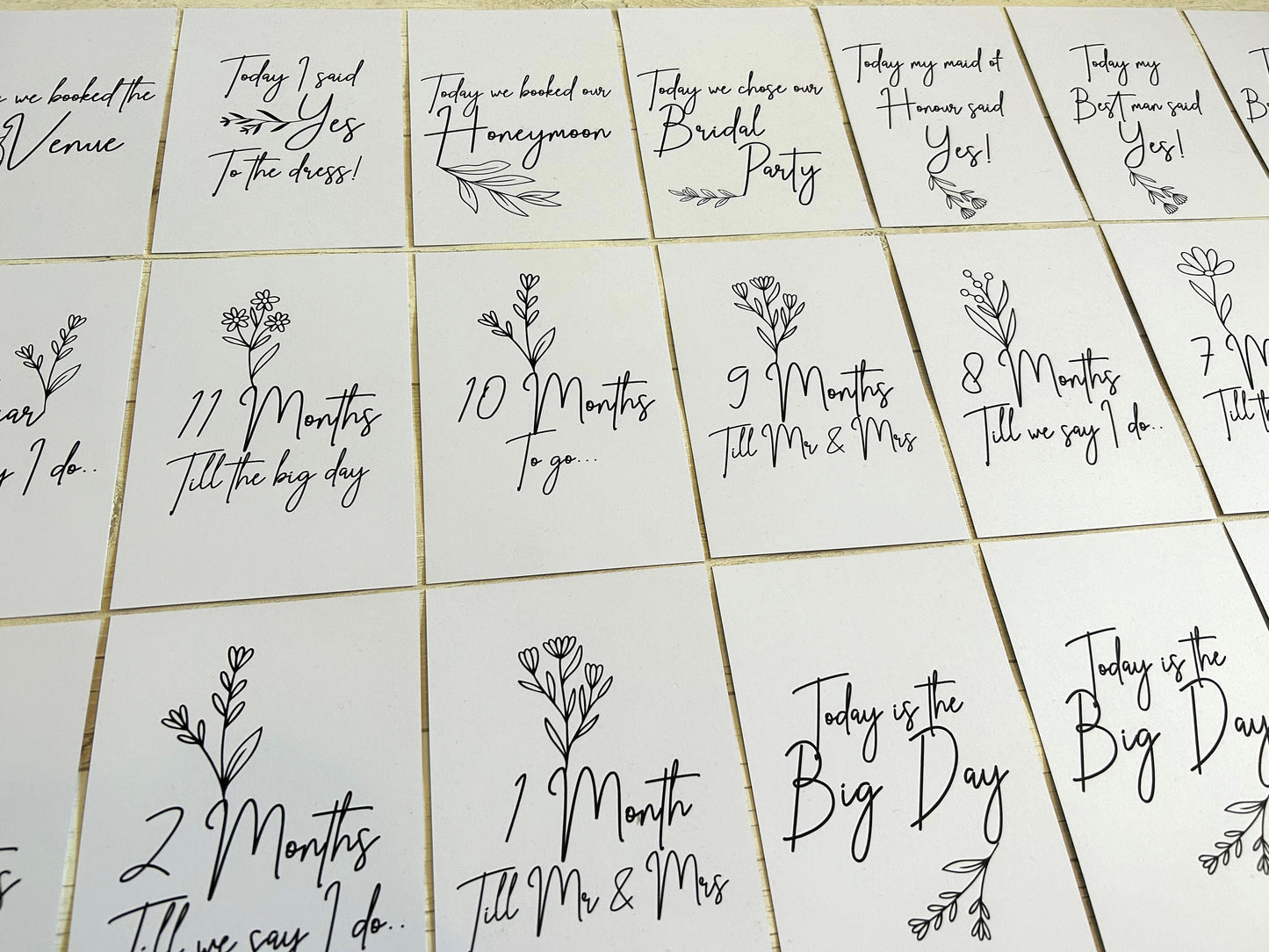 Wedding Milestone Cards | Engagement gifts | Engagement keepsake | Bride to Be | Wedding Keepsakes