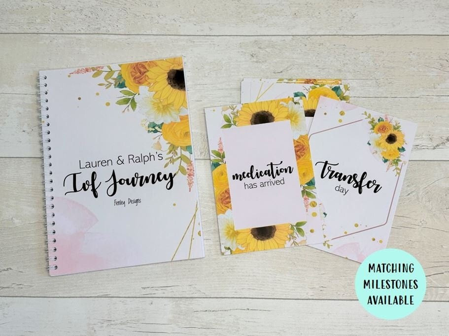 Personalised Sunflower IVF Fertility Journal
