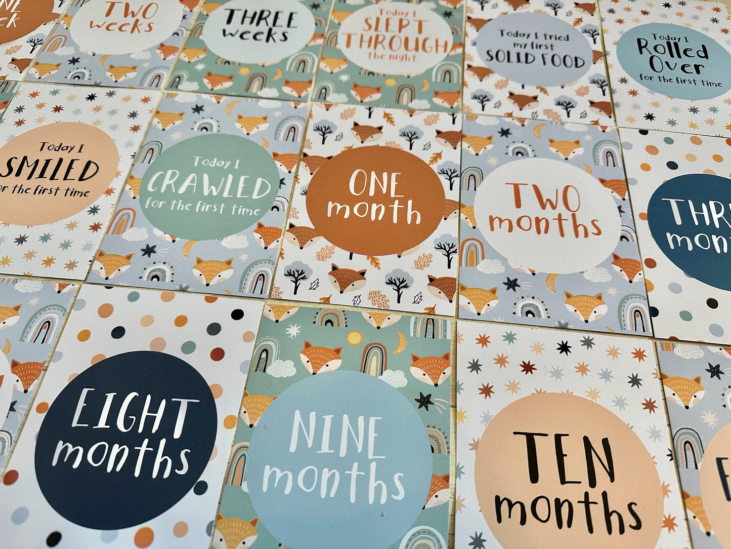 Woodland Baby Milestone Cards - Perfect Baby Shower and Pregnancy Gifts