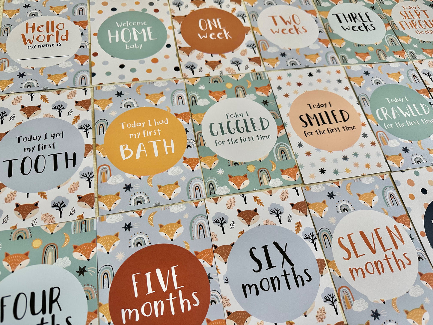 Woodland Baby Milestone Cards - Perfect Baby Shower and Pregnancy Gifts
