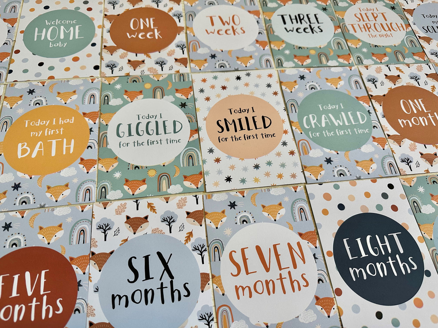Woodland Baby Milestone Cards - Perfect Baby Shower and Pregnancy Gifts