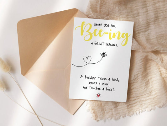 Personalised Teacher Thank You Card
