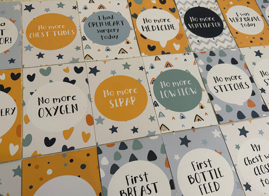 Congenital Heart Disease Milestone Cards - CHD Heart Warrior Journey
