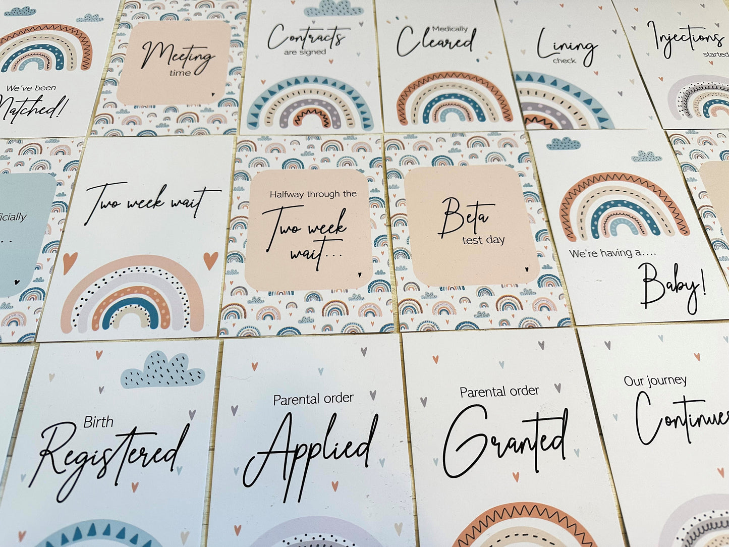 Surrogacy Milestone Cards for Surrogate parents, Unique Keepsake Gift