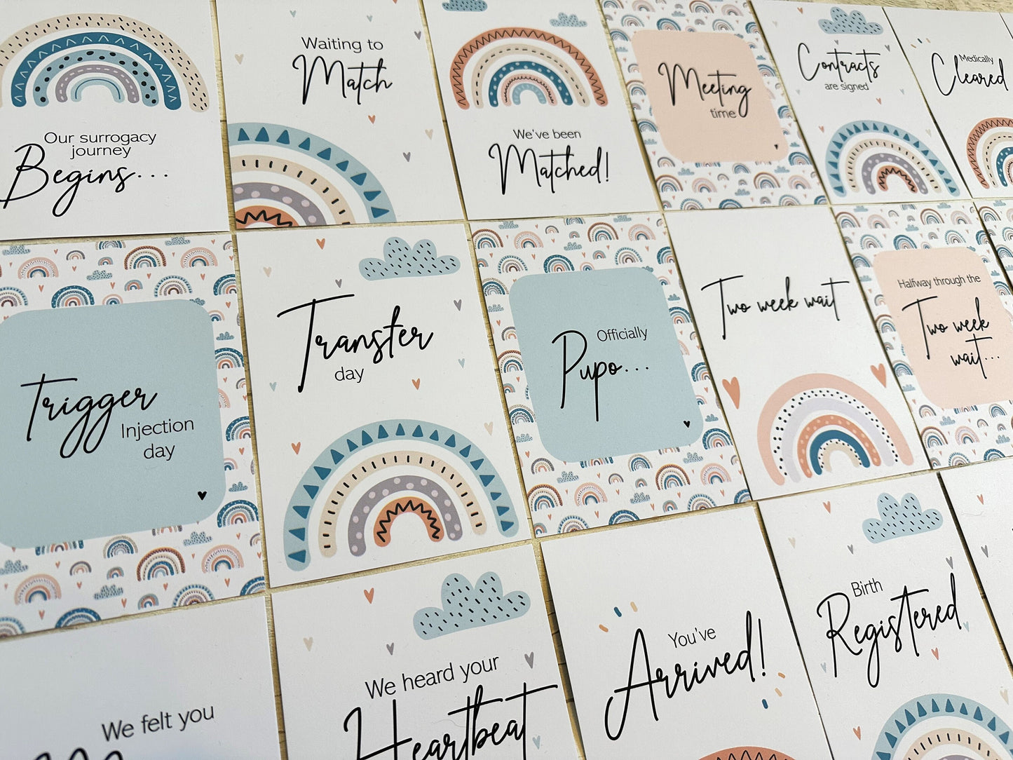 Surrogacy Milestone Cards for Surrogate parents, Unique Keepsake Gift