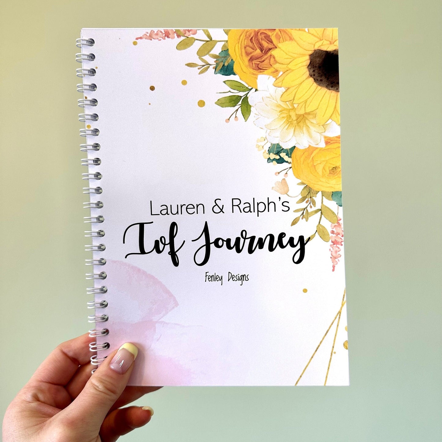 Personalised Sunflower IVF Fertility Journal