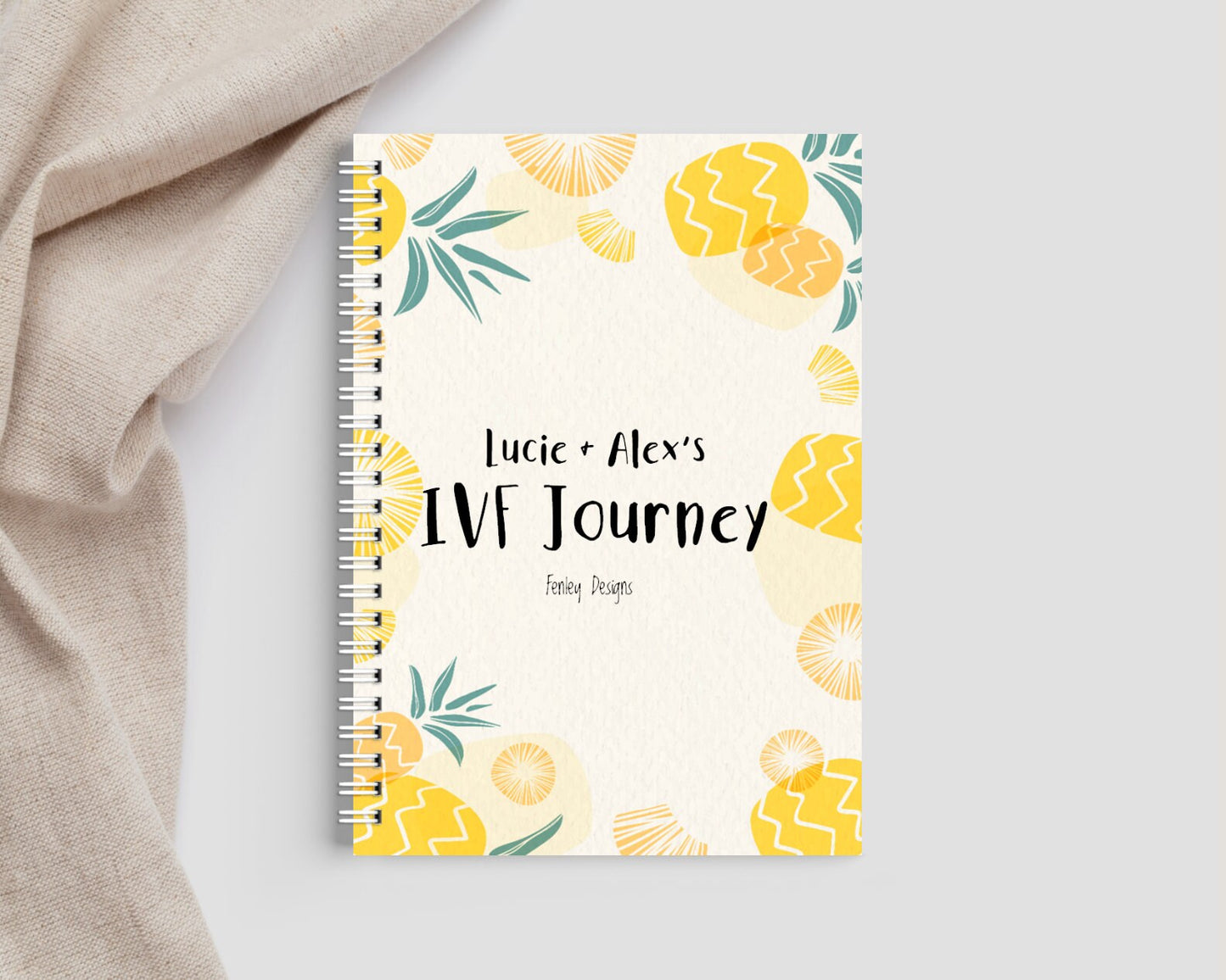 Personalised Pineapple IVF Fertility Journal