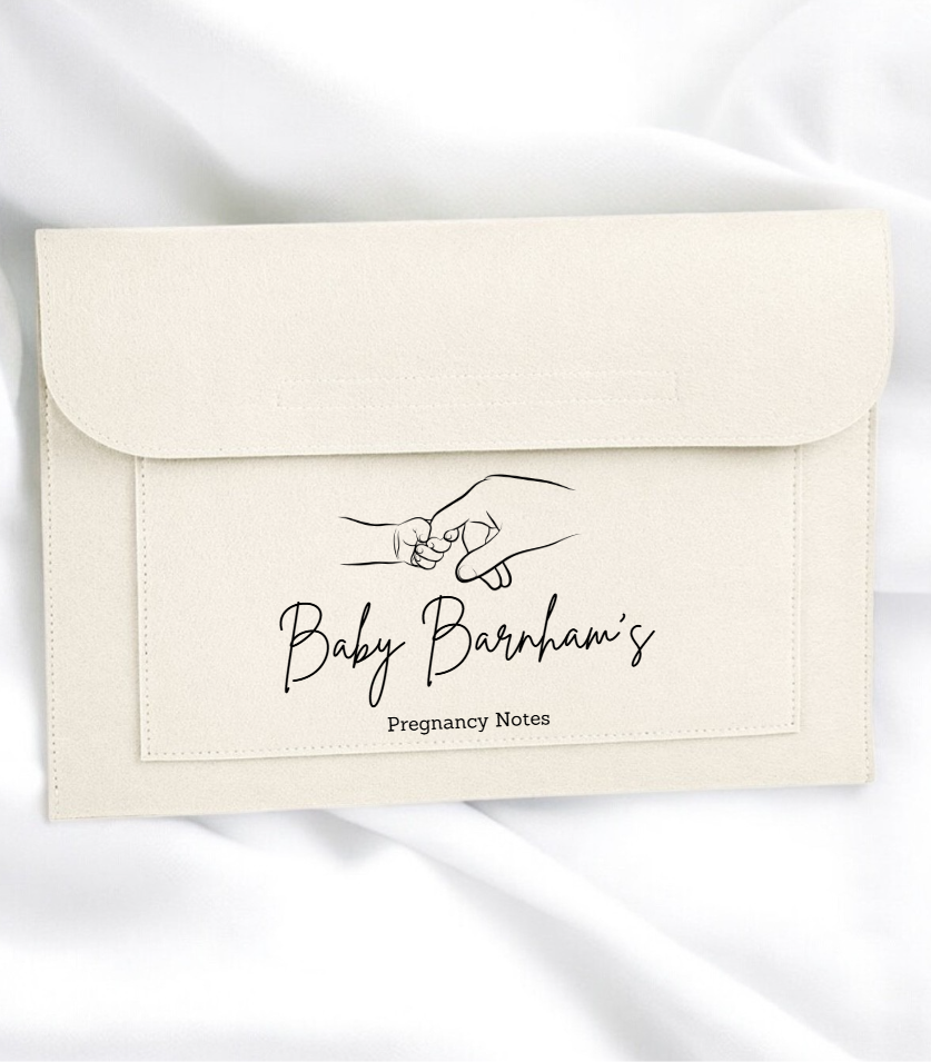 Personalised Safari Pregnancy Document Folder - Animal Themed Keepsake Gift for Expecting Mothers
