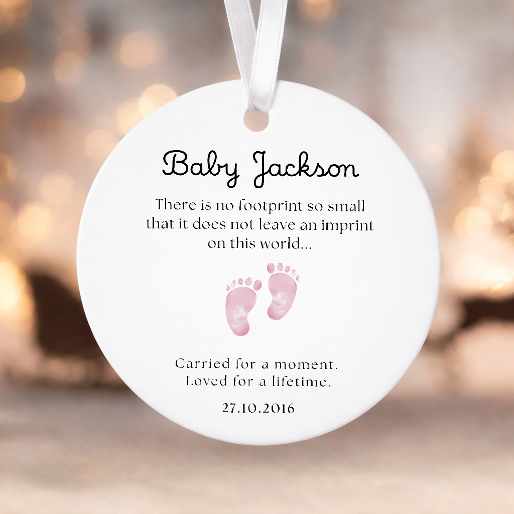 Personalised Baby Bereavement Plaque Memorial Keepsake Hanging Decoration Loss Remembrance Gift Nursery