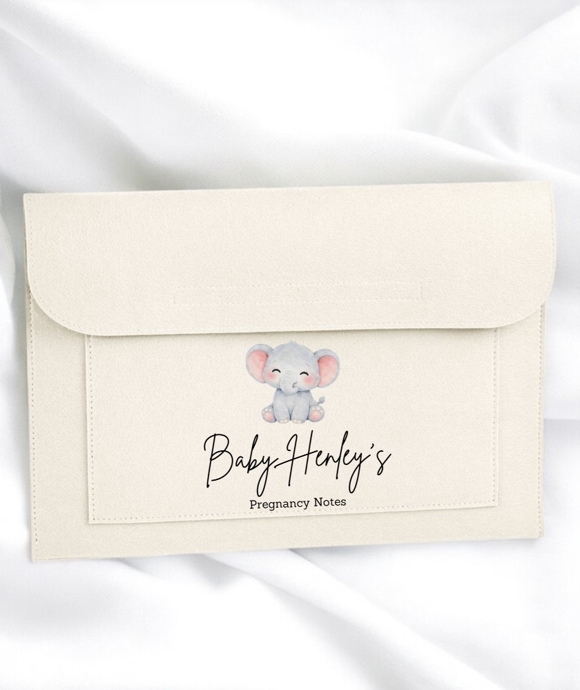 Personalised Safari Pregnancy Baby Notes Folders