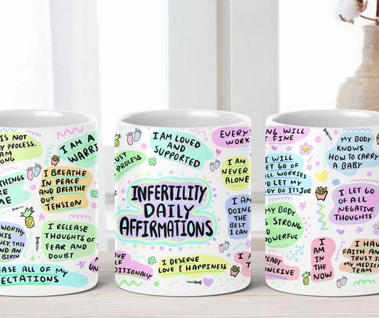 Infertility Affirmations Coffee Mug: IVF Journey, Fertility Support