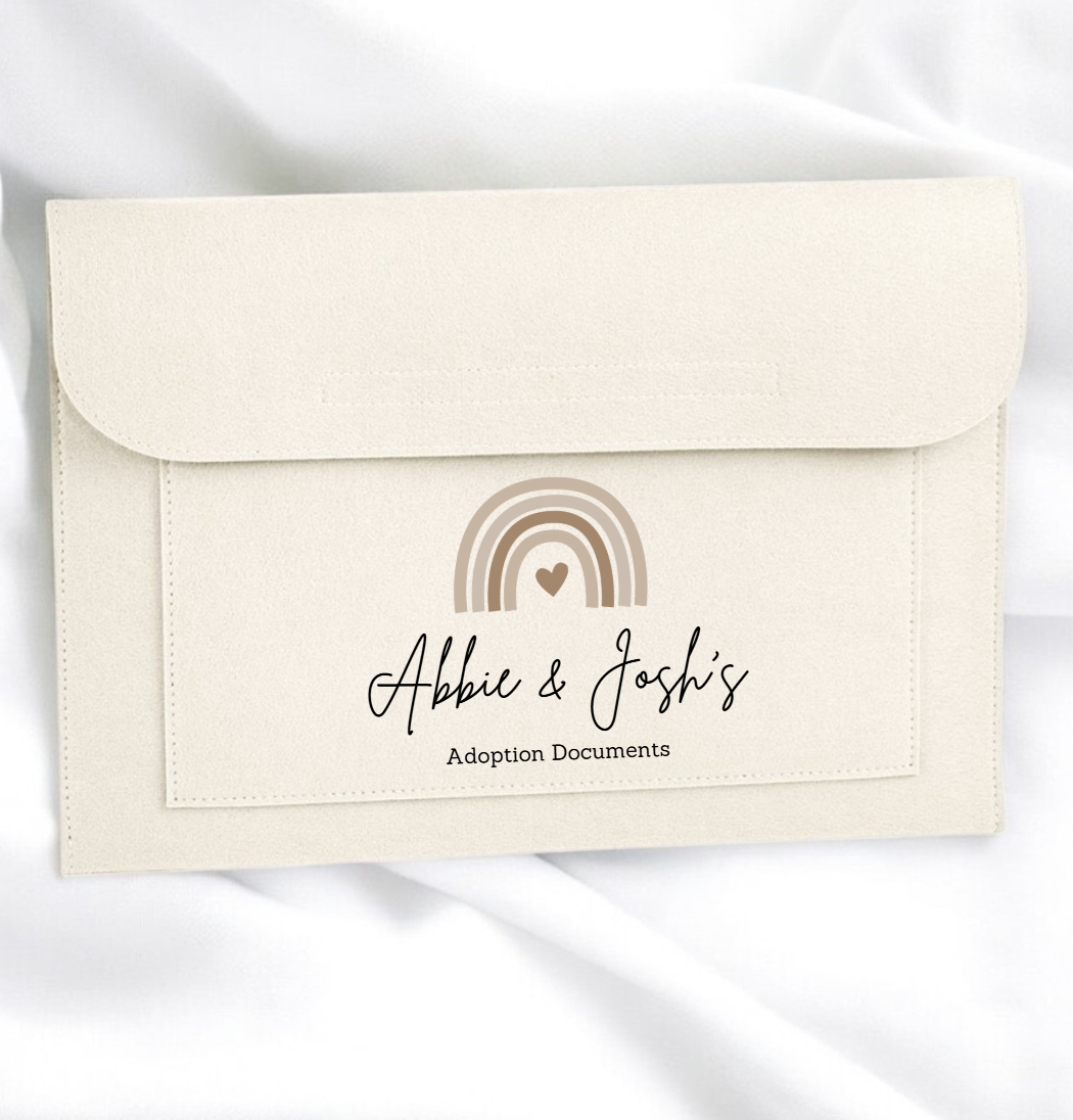 Personalised Adoption Folder, Adoption Gift
