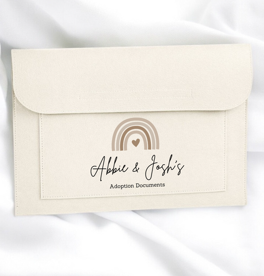 Personalised Adoption Folder, Adoption Gift