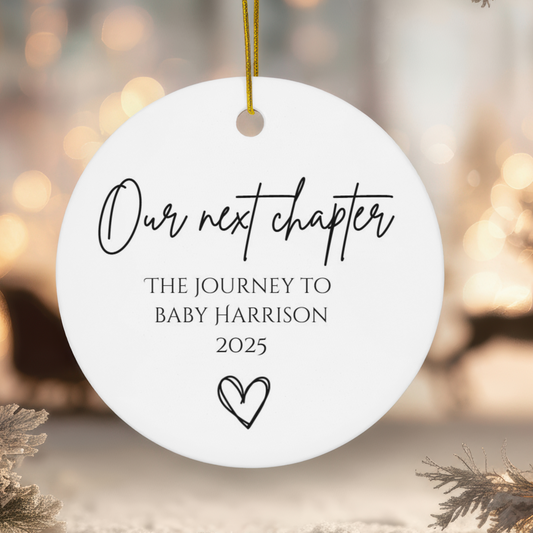 Personalised IVF TTC Christmas Ornament, Keepsake for New Fertility Treatment