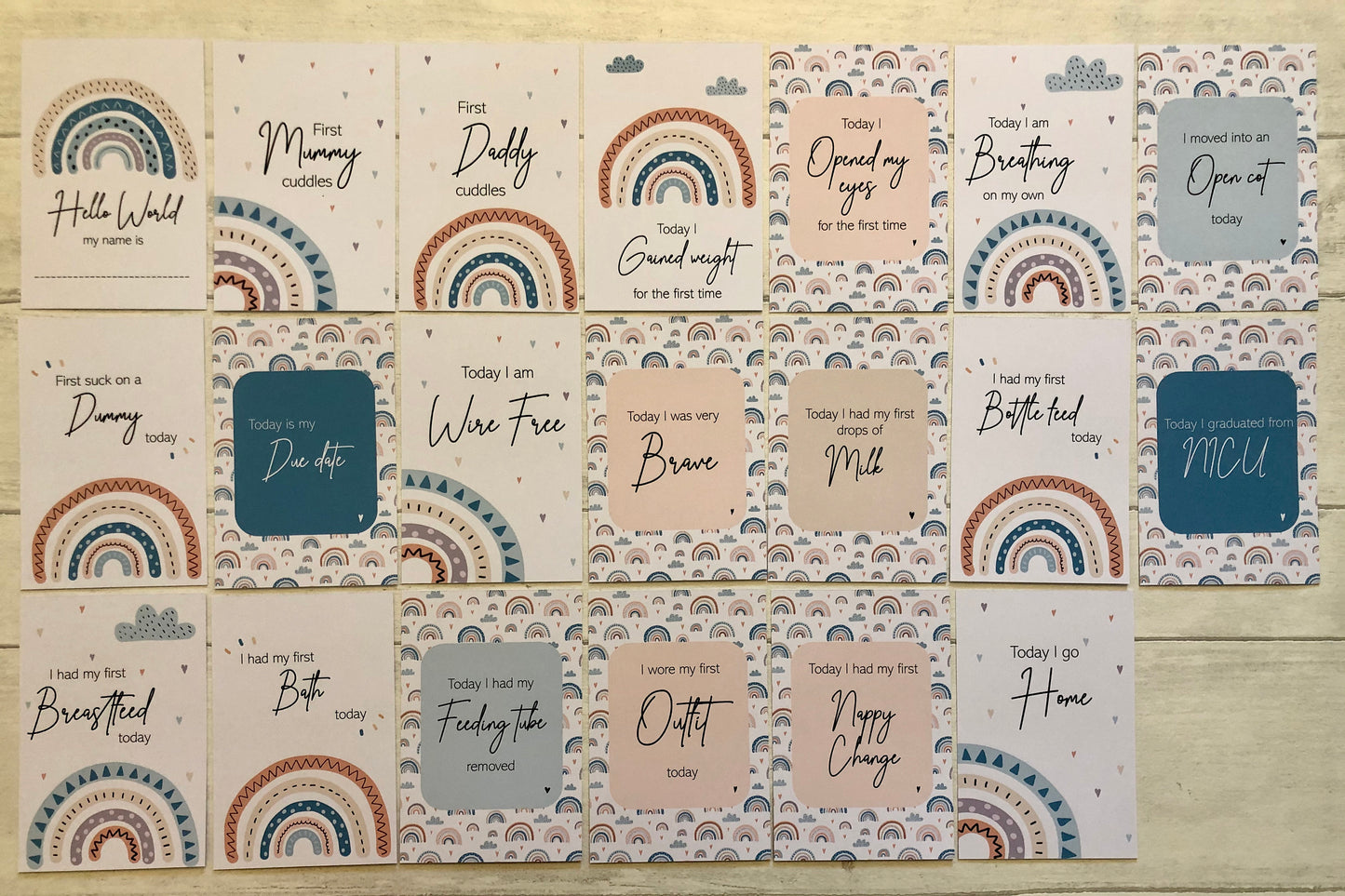 Preemie Milestone Cards - Perfect Gift for Early Babies in NICU
