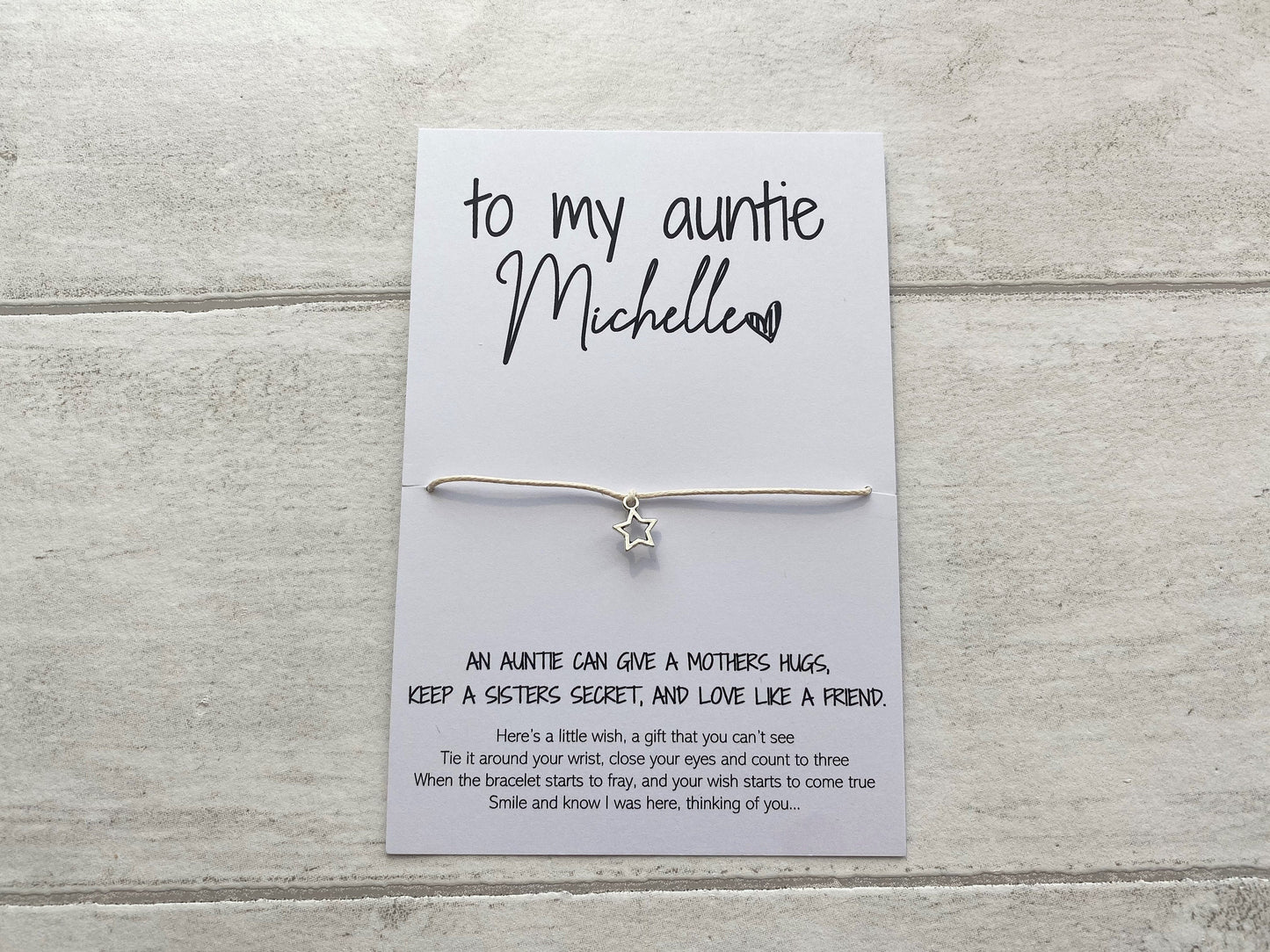 Custom Grandma Wish Bracelet for Birthday or Mother's Day