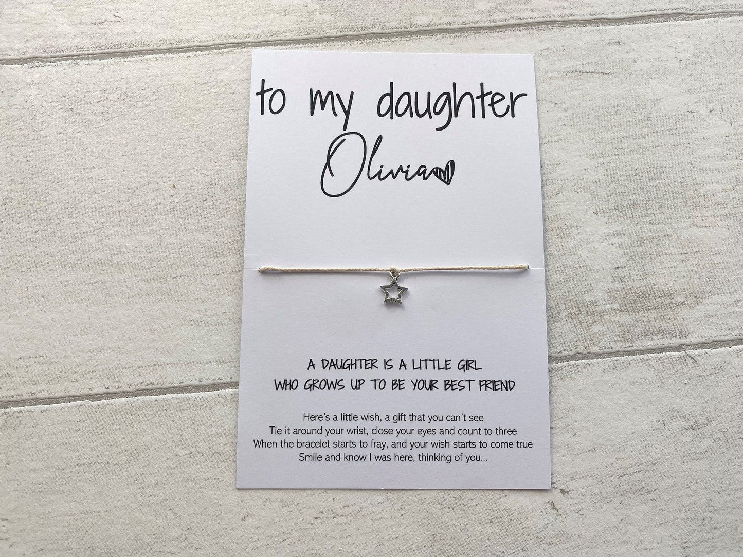 Wish Bracelet for Daughter - Ideal Gift for Birthday, Christmas, and Special Occasions