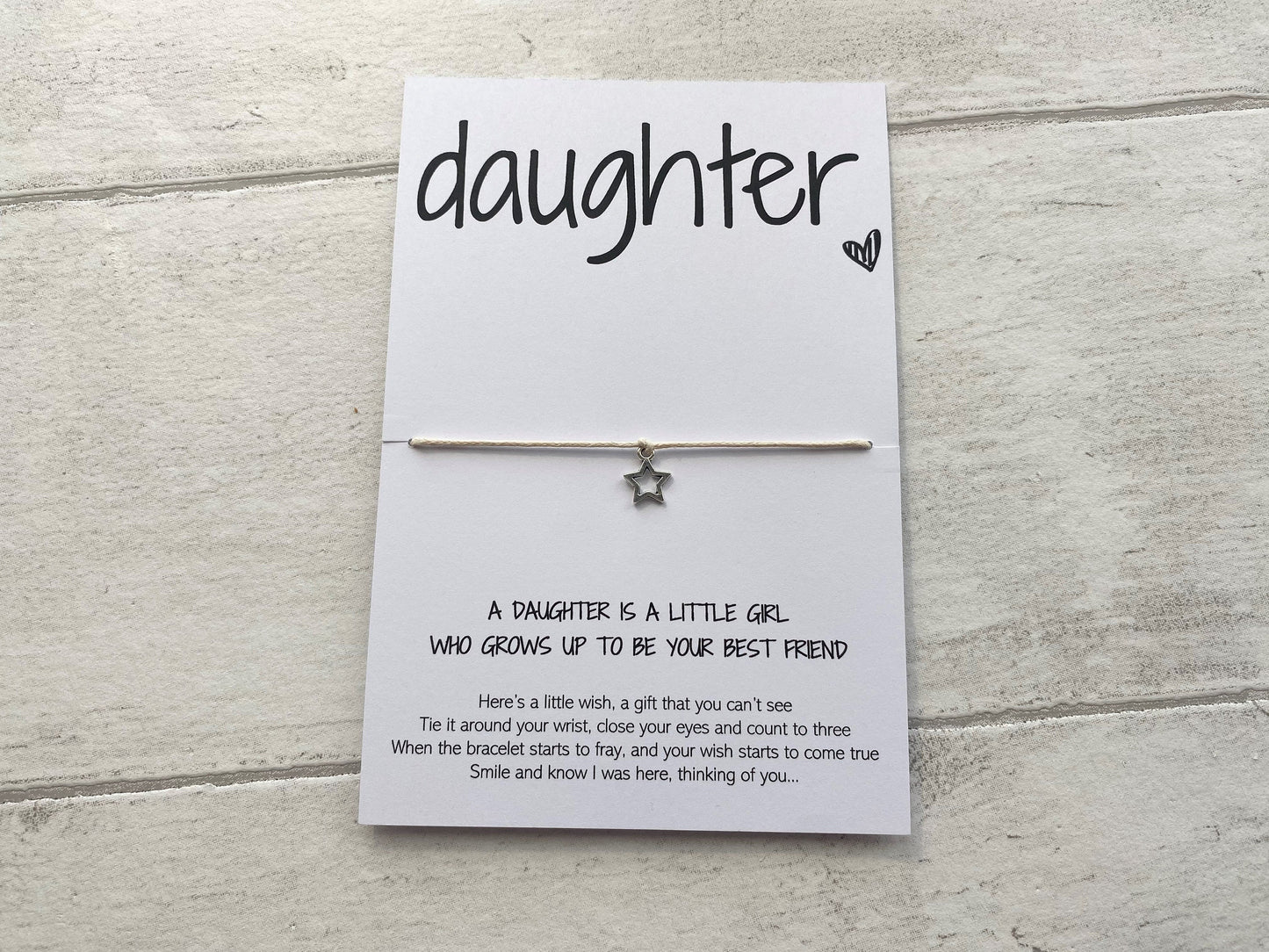 Wish Bracelet for Daughter - Ideal Gift for Birthday, Christmas, and Special Occasions