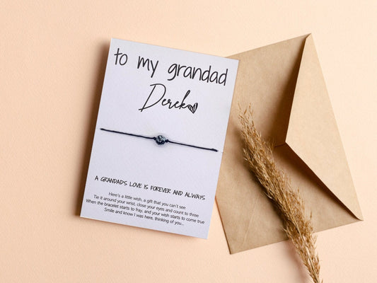 Personalized Wish Bracelet for Grandad - Perfect Gift for Father's Day