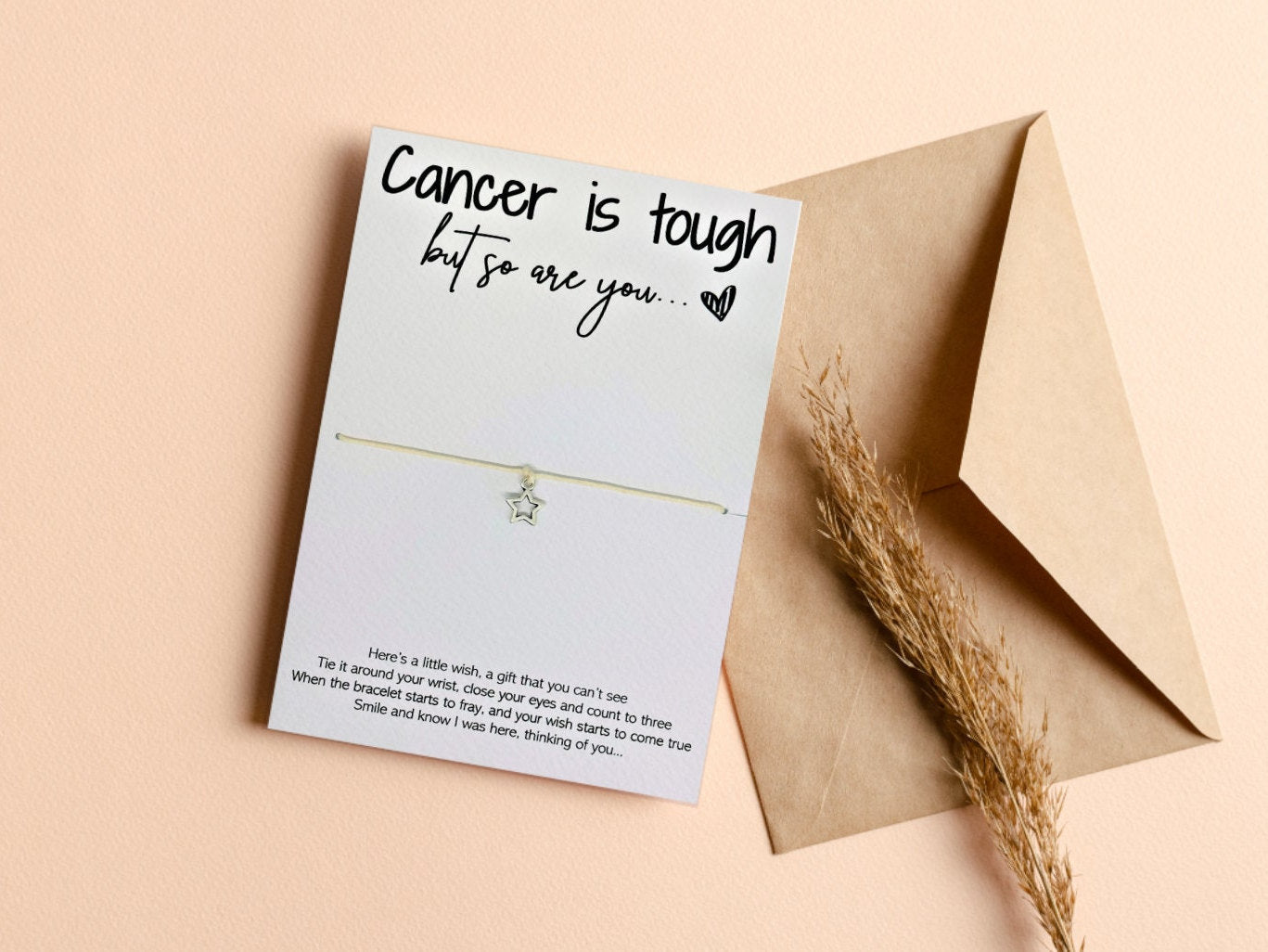 Cancer is tough but so are you, cancer bracelet, cancer gift, thinking of you cancer